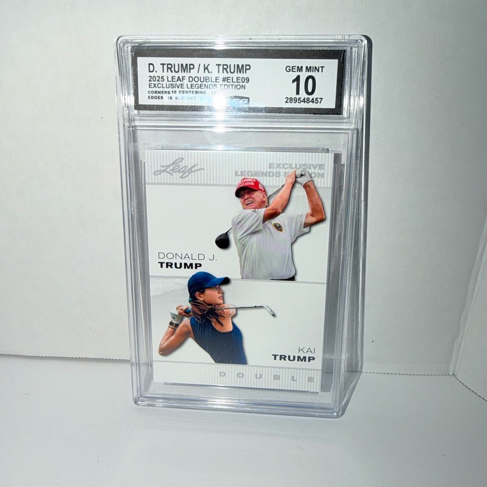 Leaf 2025 Double Legends Donald J. Trump & Kai Trump Card - White/Red/Blue